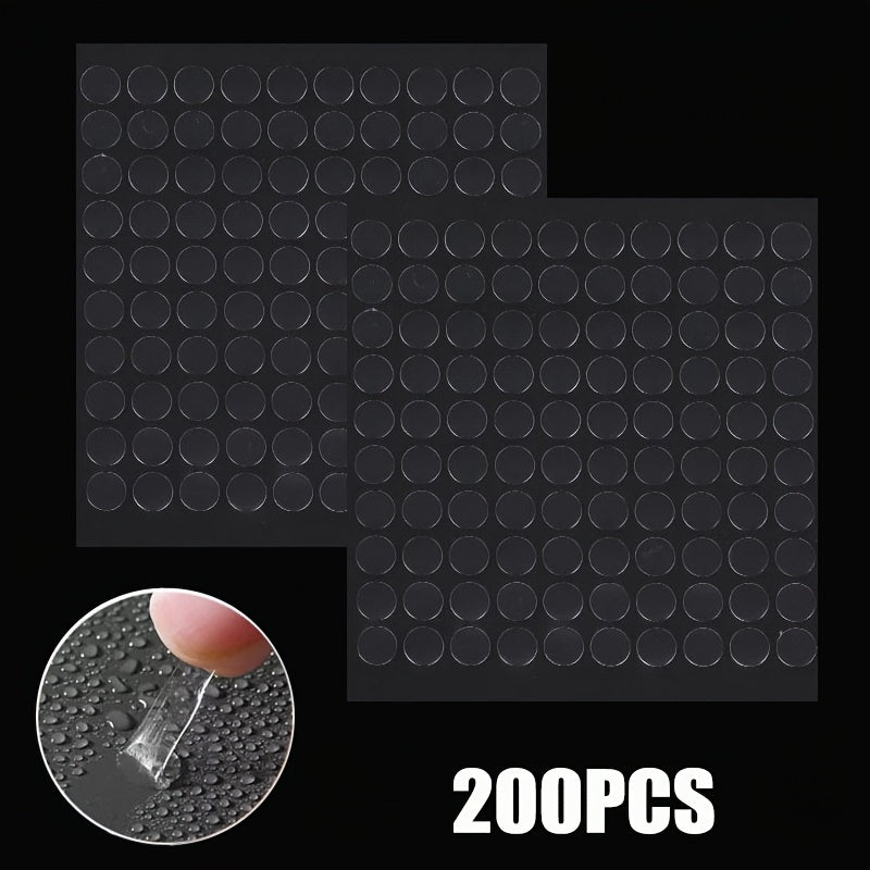 100 200 300 1100pcs round fully transparent double sided