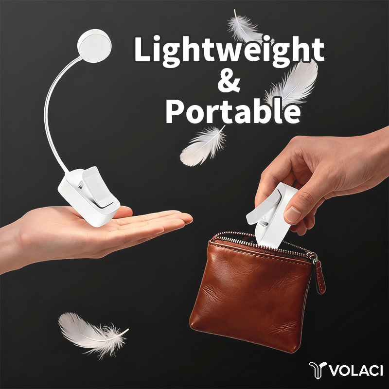 volaci portable led reading light clip book light adjustable