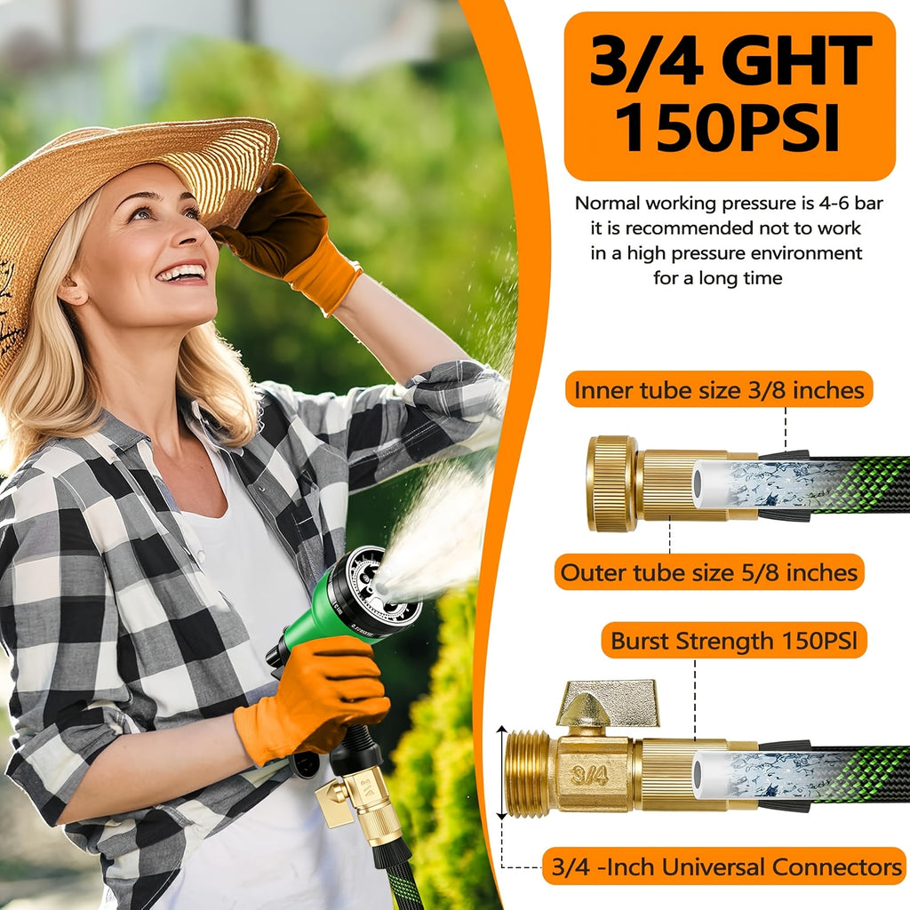 heavy garden hose 100 75 50 25 15ft 10 function high