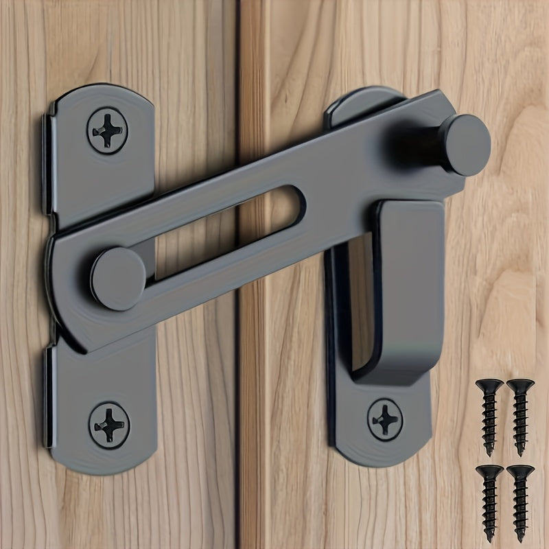 1pc stainless steel barn door locks 180 flip sliding