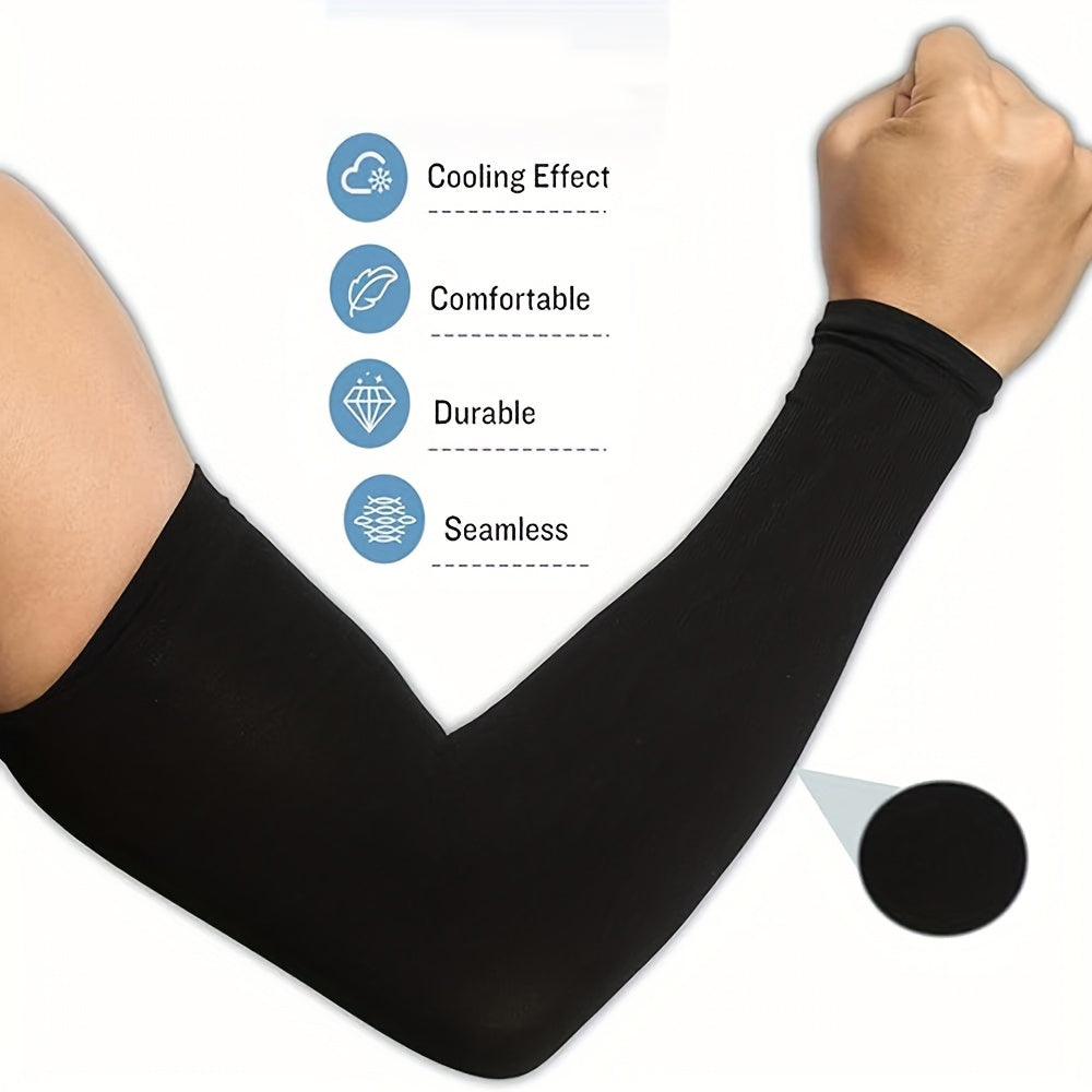 3 pairs ice like arm sleeves breathable elastic quick dry
