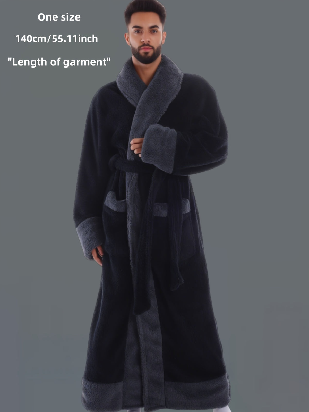 2025 winter plush collection mens warm robe bathrobe autumn