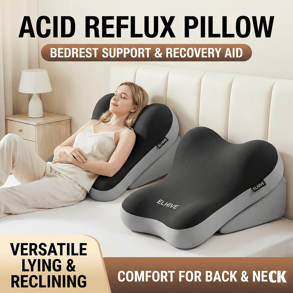 ergonomic bed wedge pillow adjustable memory foam backrest