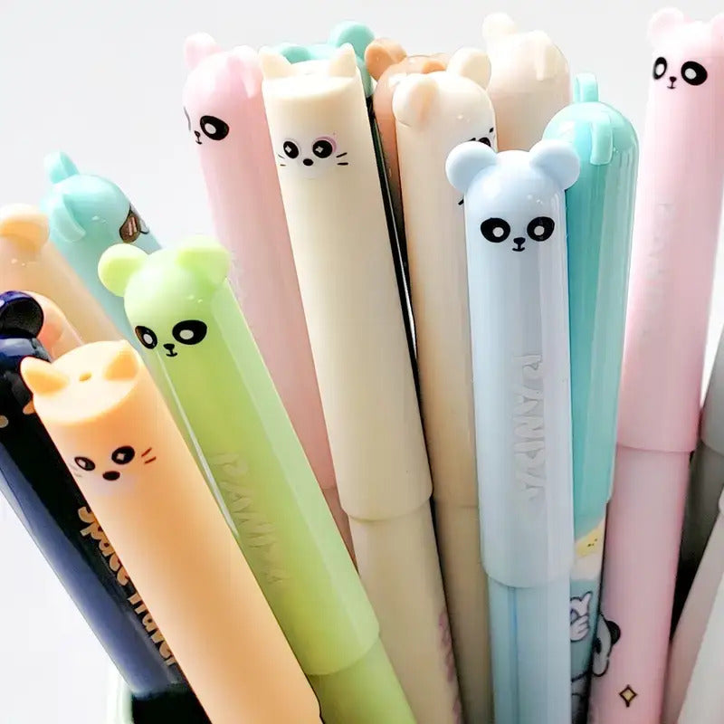 random 12pcs animal shaped erasable gel pen set 0 5mm fine