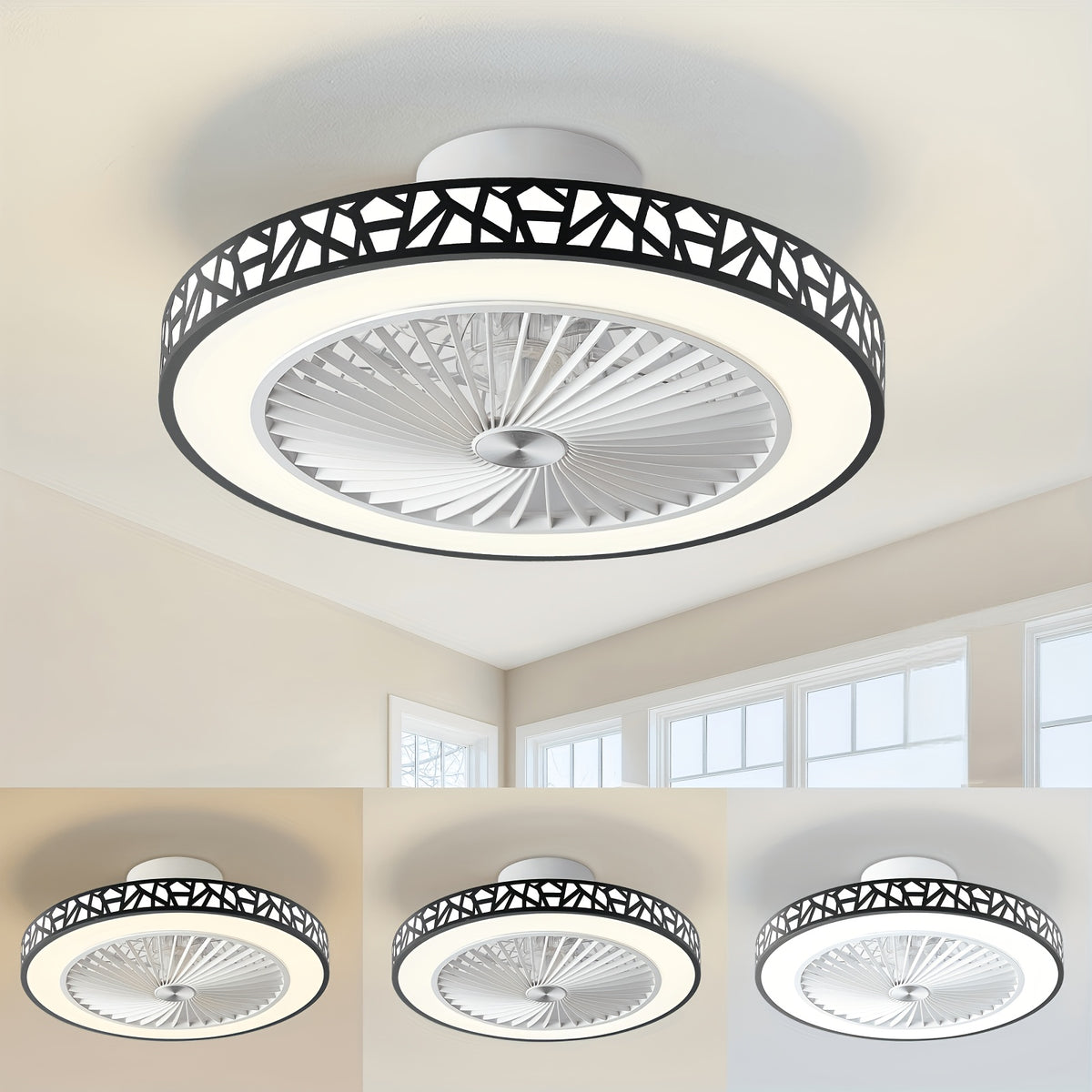 19 modern low profile ceiling fan 6   reversible