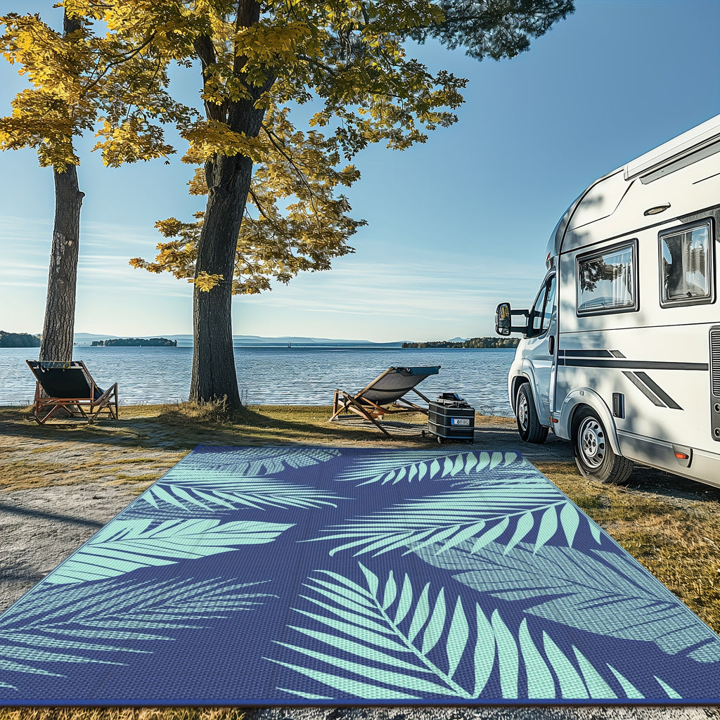 outdoor mat reversible plastic straw camping mat patio deck