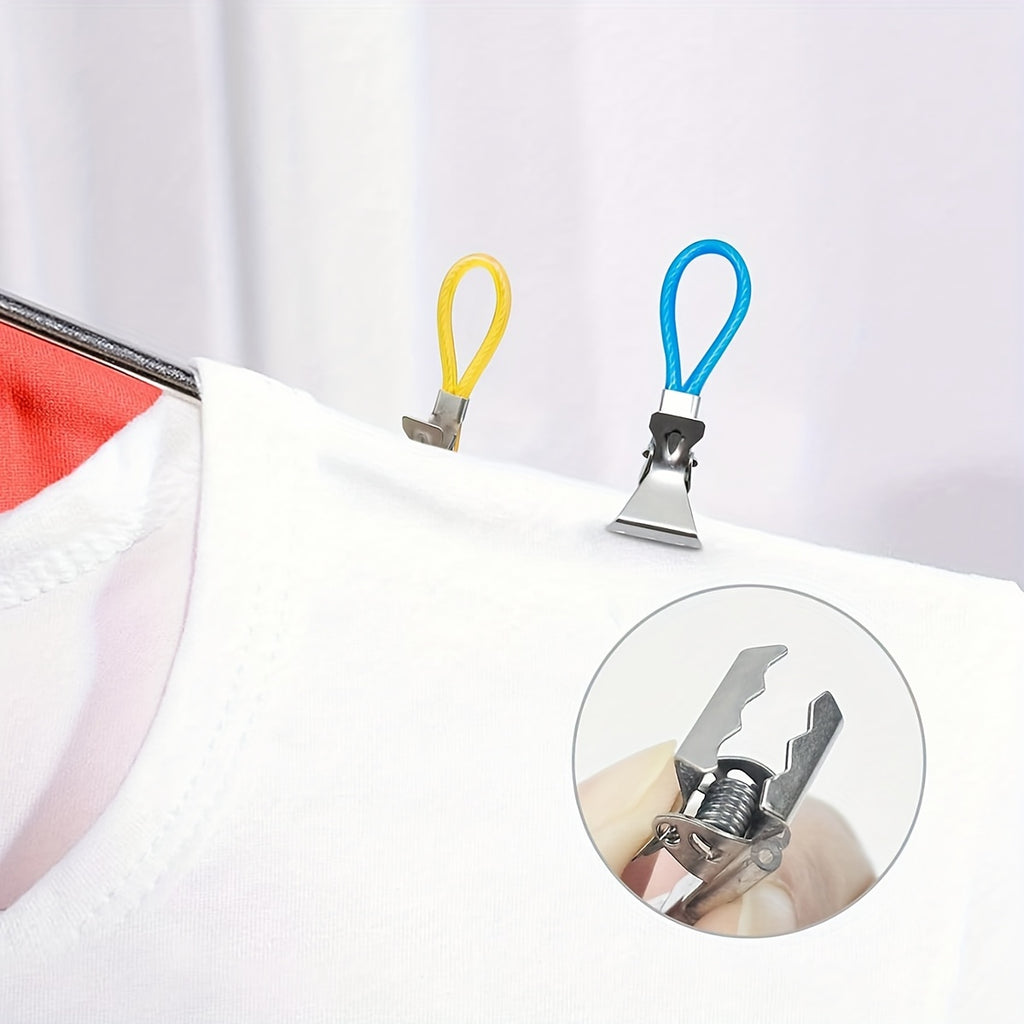 10pcs stylish metal towel clips versatile drying rack