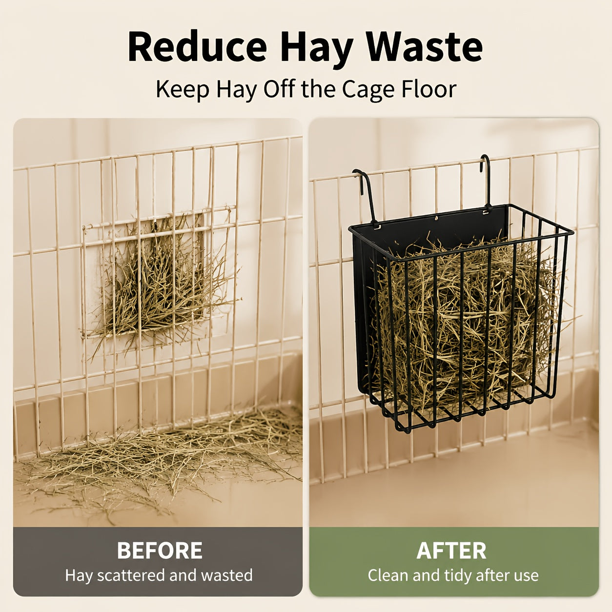 1pc rabbit hay feeder rabbit supplies accessories metal