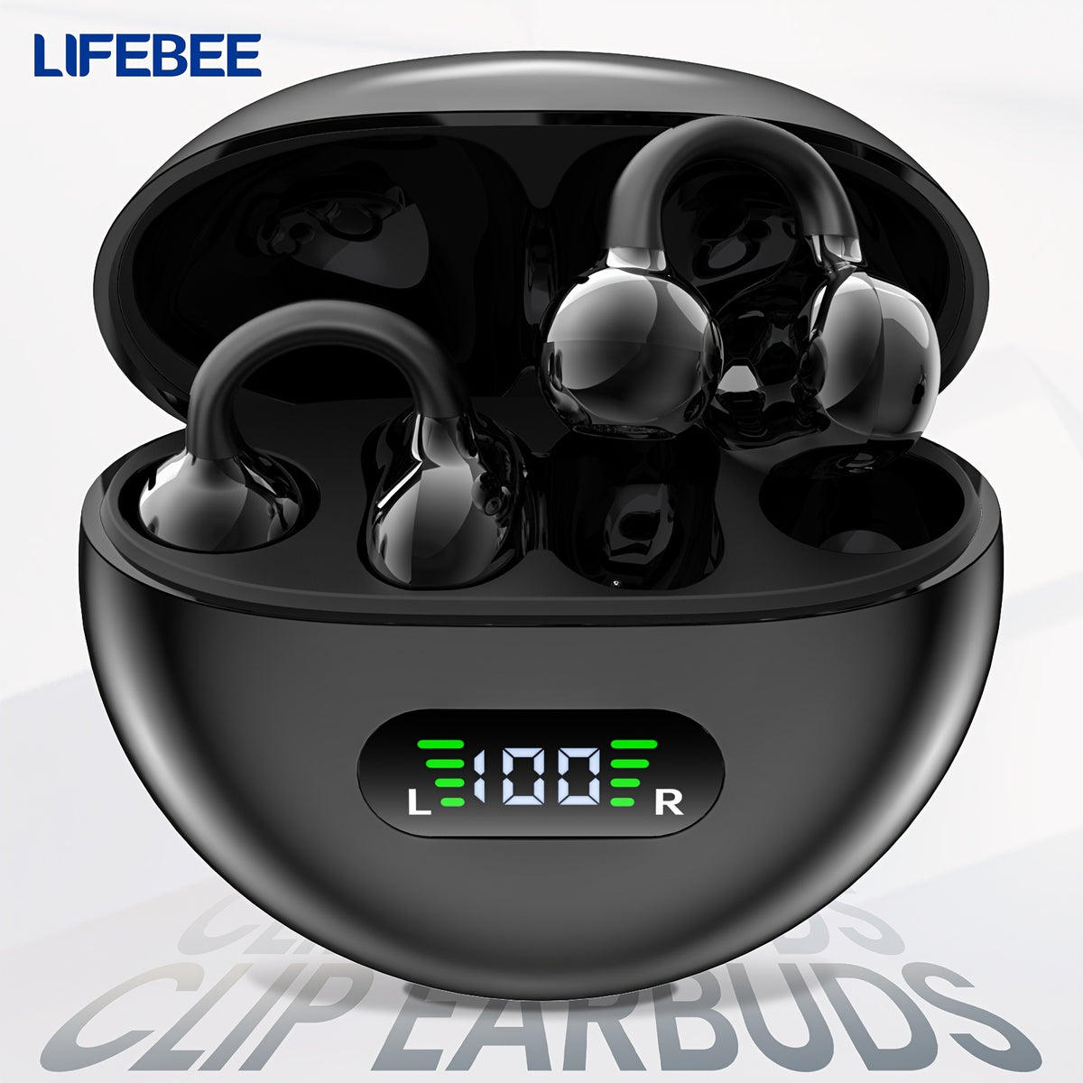 ear clip earbuds sports wireless earphones built in