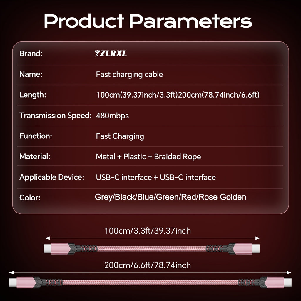 type c type c fast charging cable high speed data