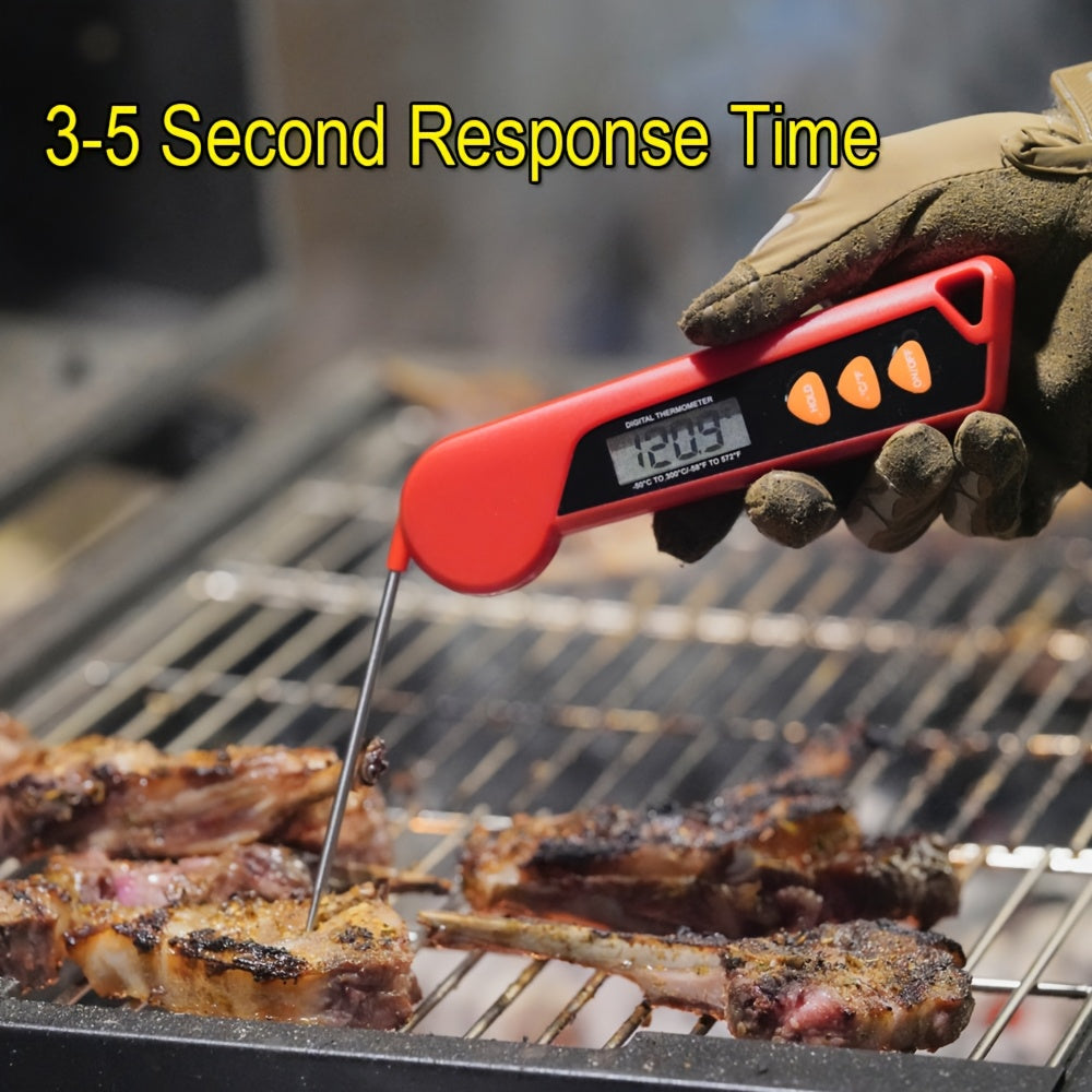 1pc folding barbecue thermometer stainless steel temperature