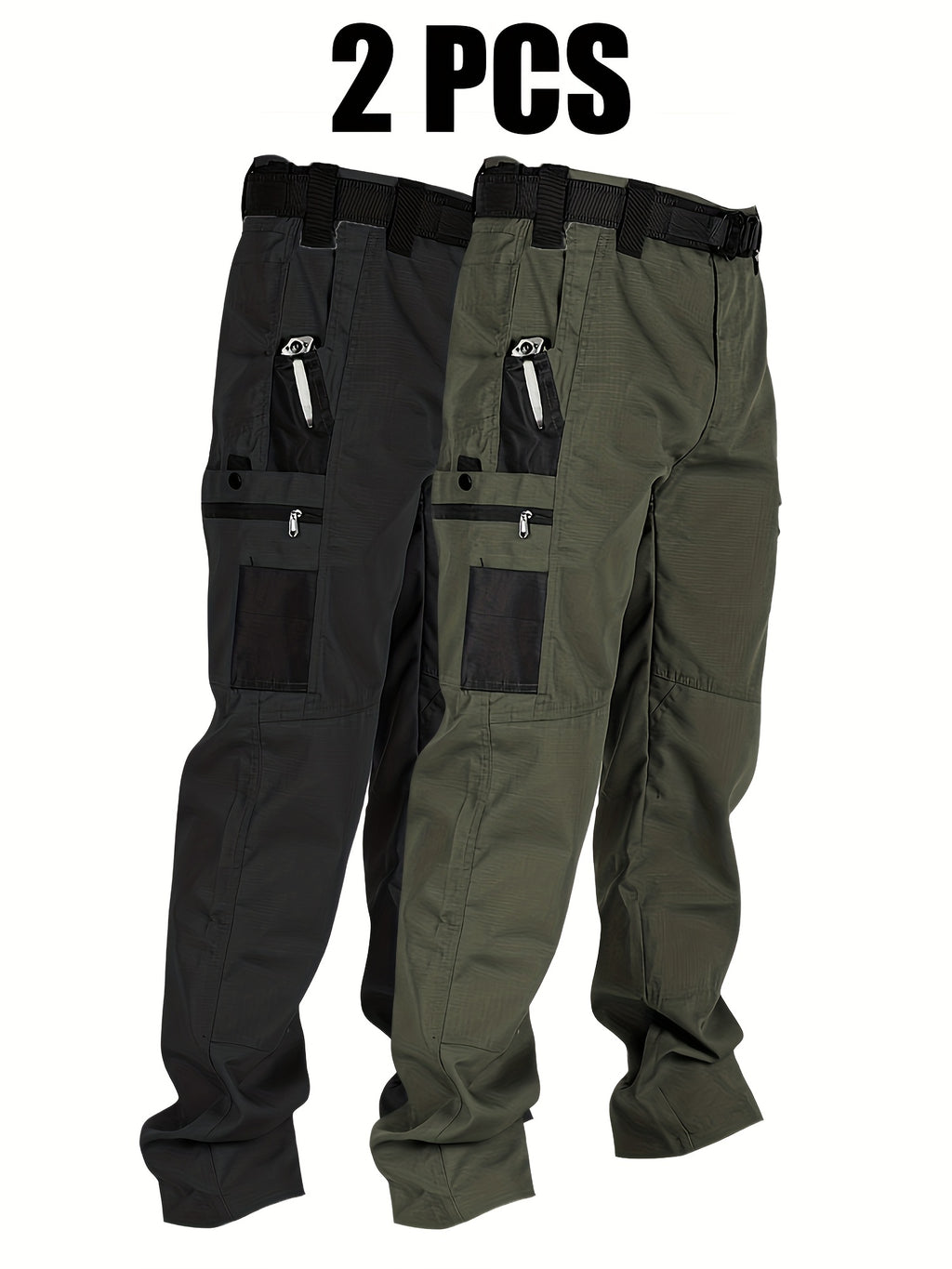 2 pc mens casual cargo pants lightweight   cargo