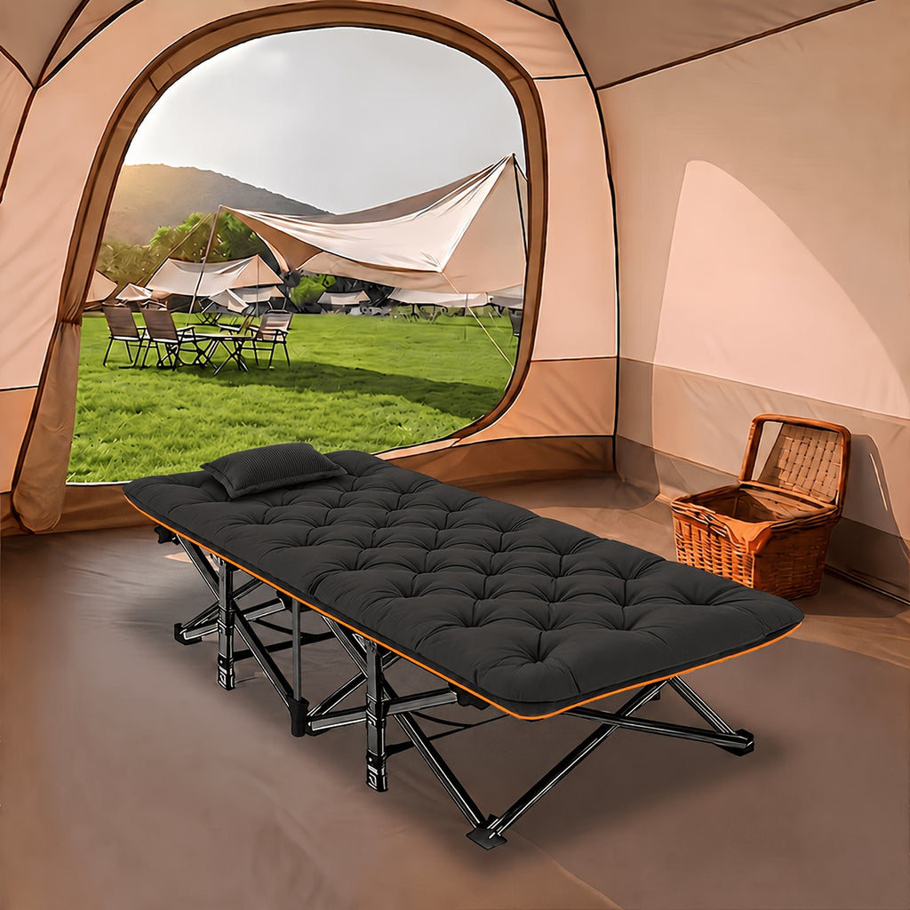outdoor folding bed camping bed flip mattress foldable guest
