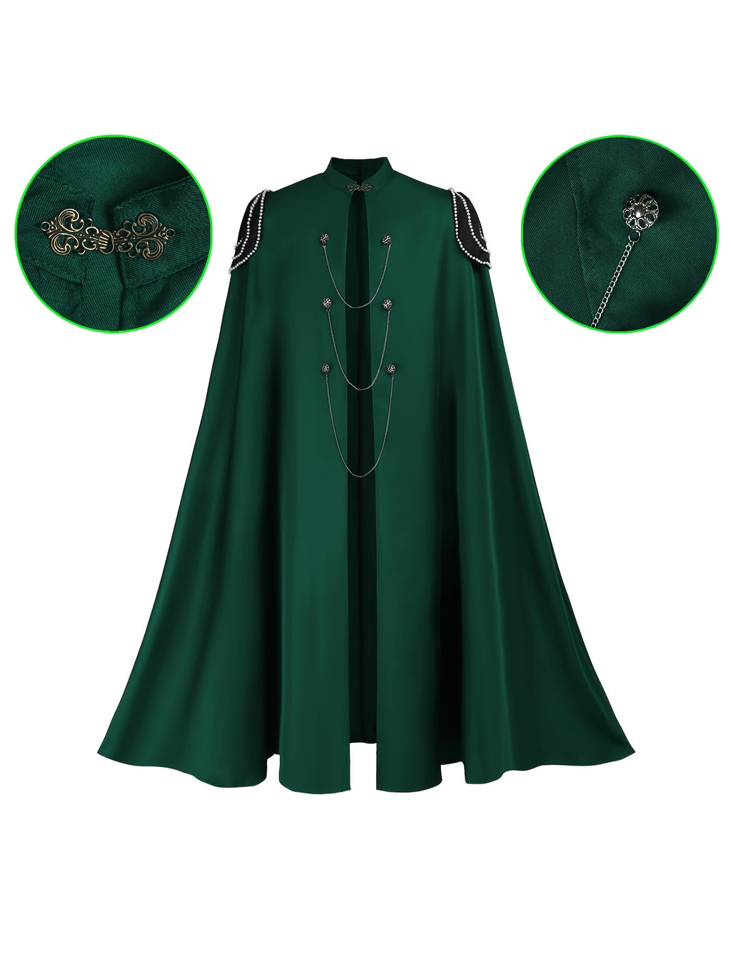 medieval gothic cloak cape   costume chain