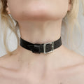 a minimalist womens fashion collar adjustable size solid