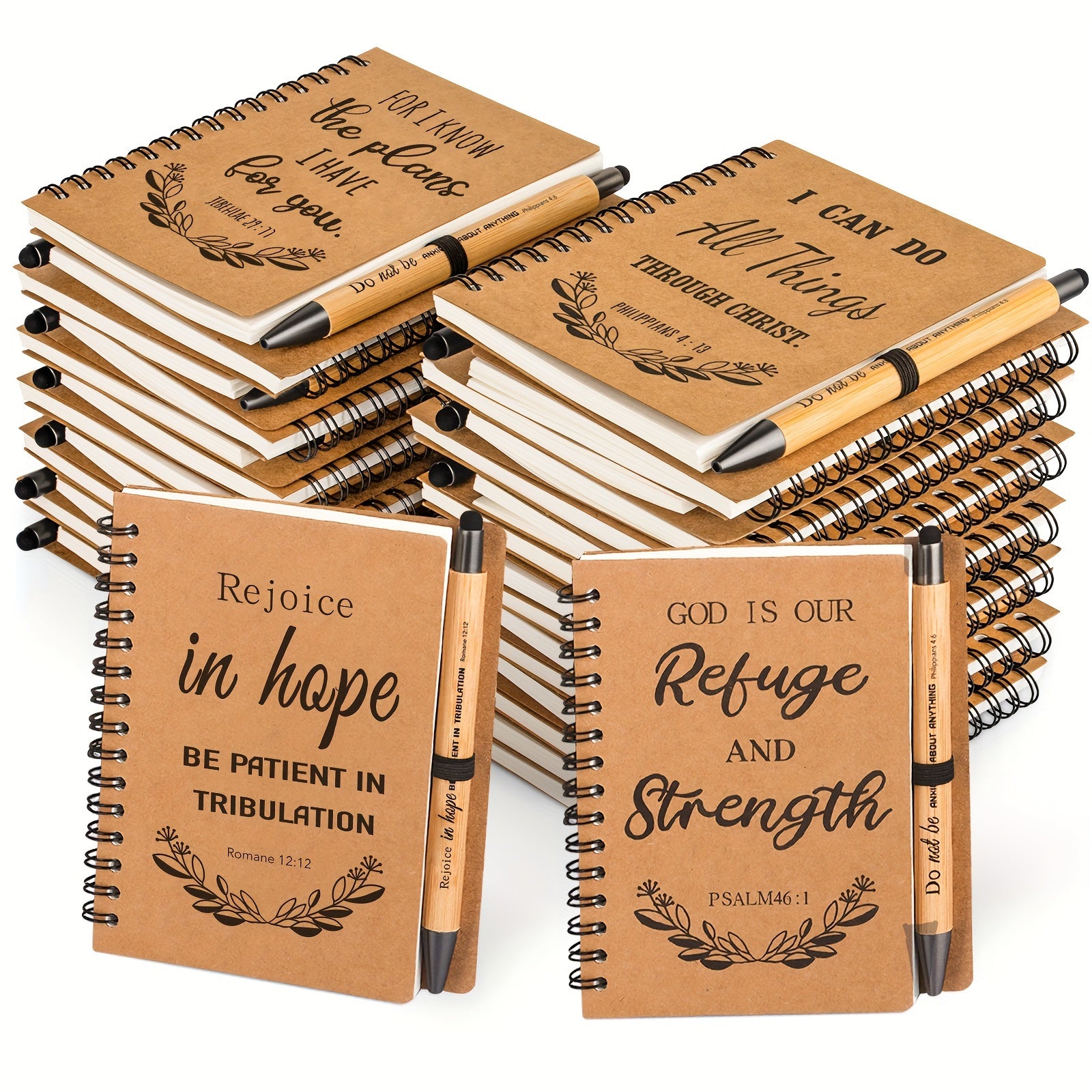 30 sets christian prayer journals pens spiral verse