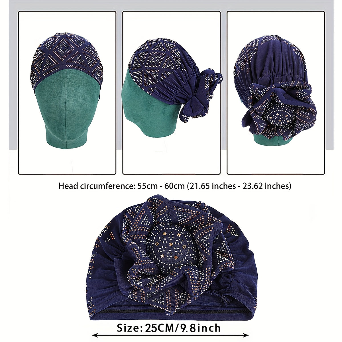 womens handmade embellished breathable headband hat