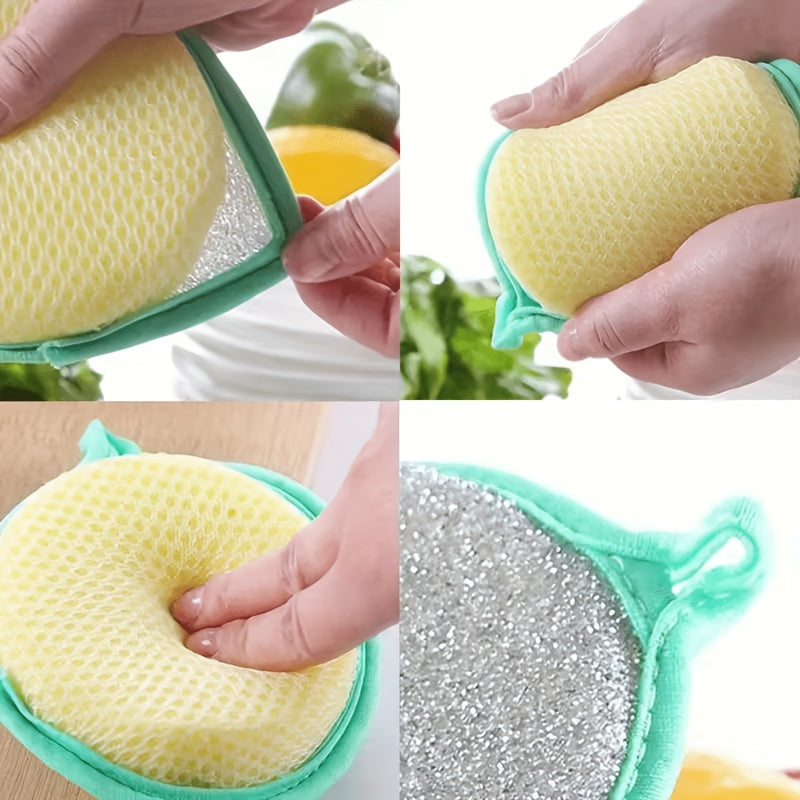 6 12pcs double sided magic dishwashing sponge brush pot dish
