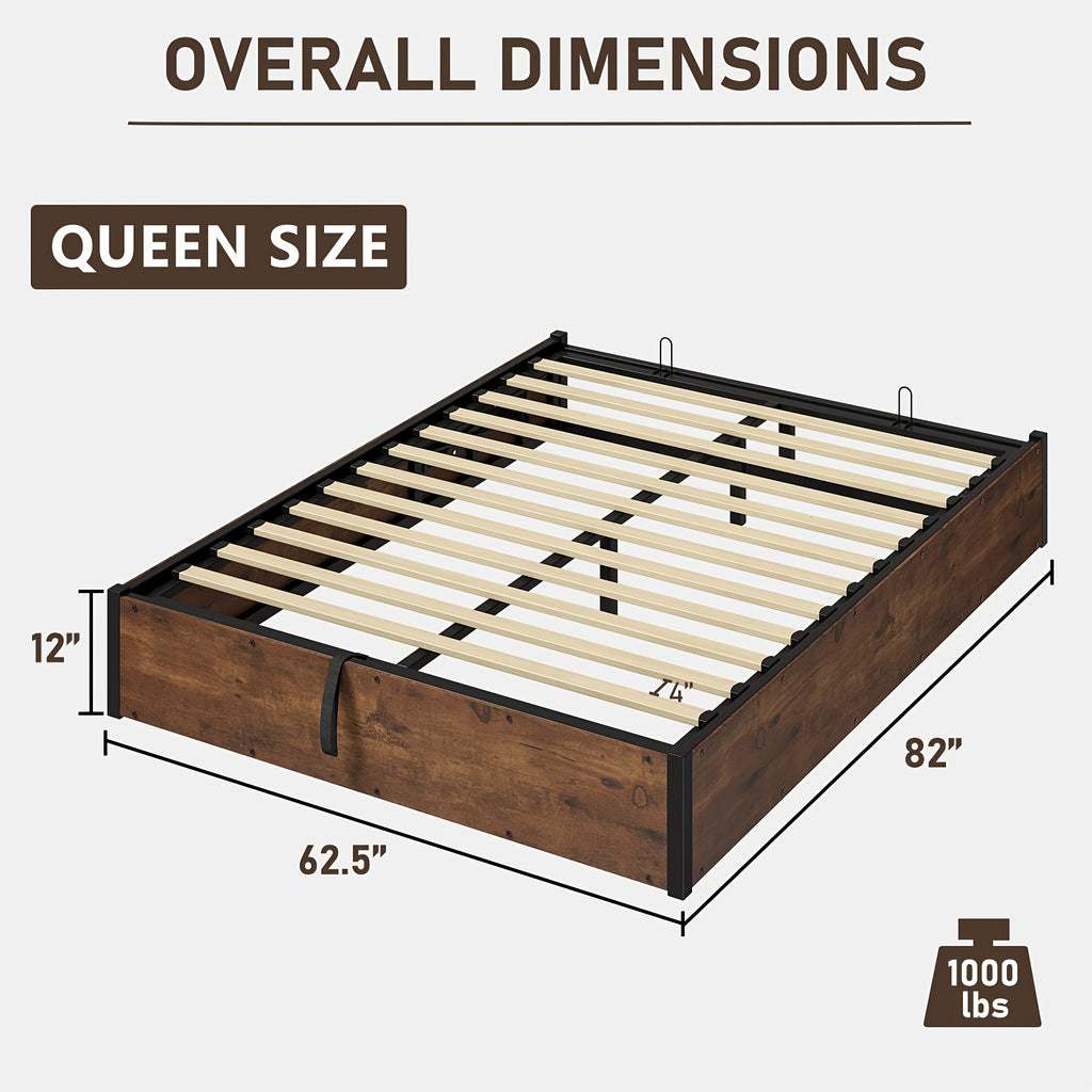 lift storage bed storage underneath wooden platform bed