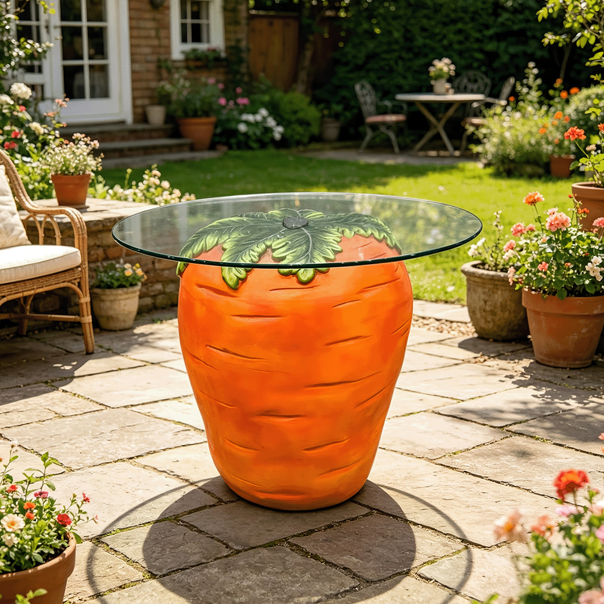 1pc   vegetable fruit side table resin carrot