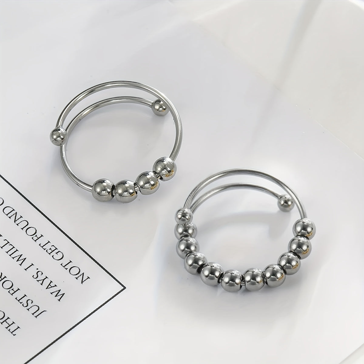 adjustable anxiety rings made stainless steel designed
