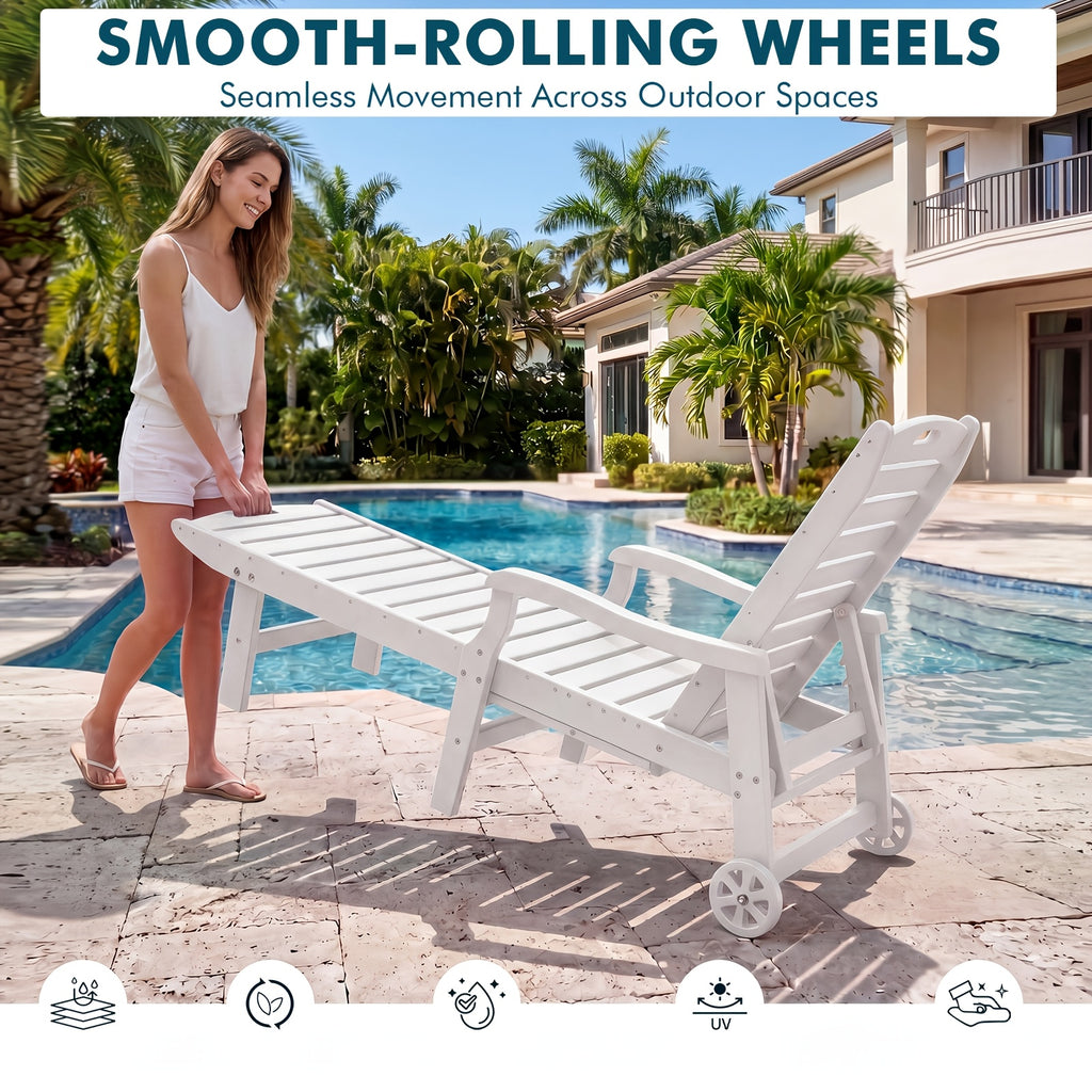 hdpe outdoor lounge chaise weather patio lounge chair 5