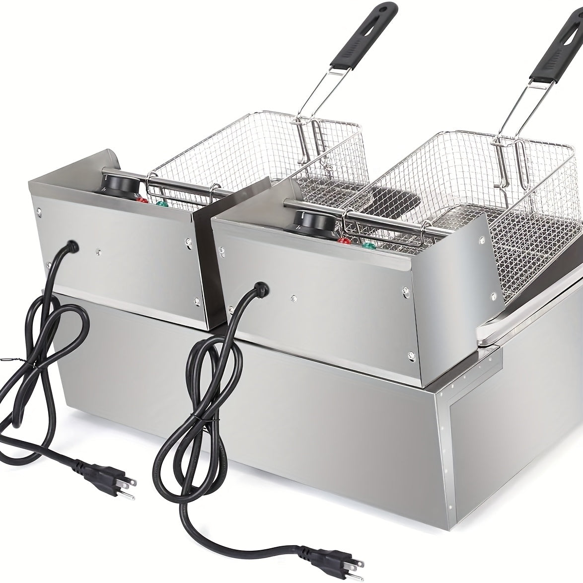 stainless steel   2 baskets lids