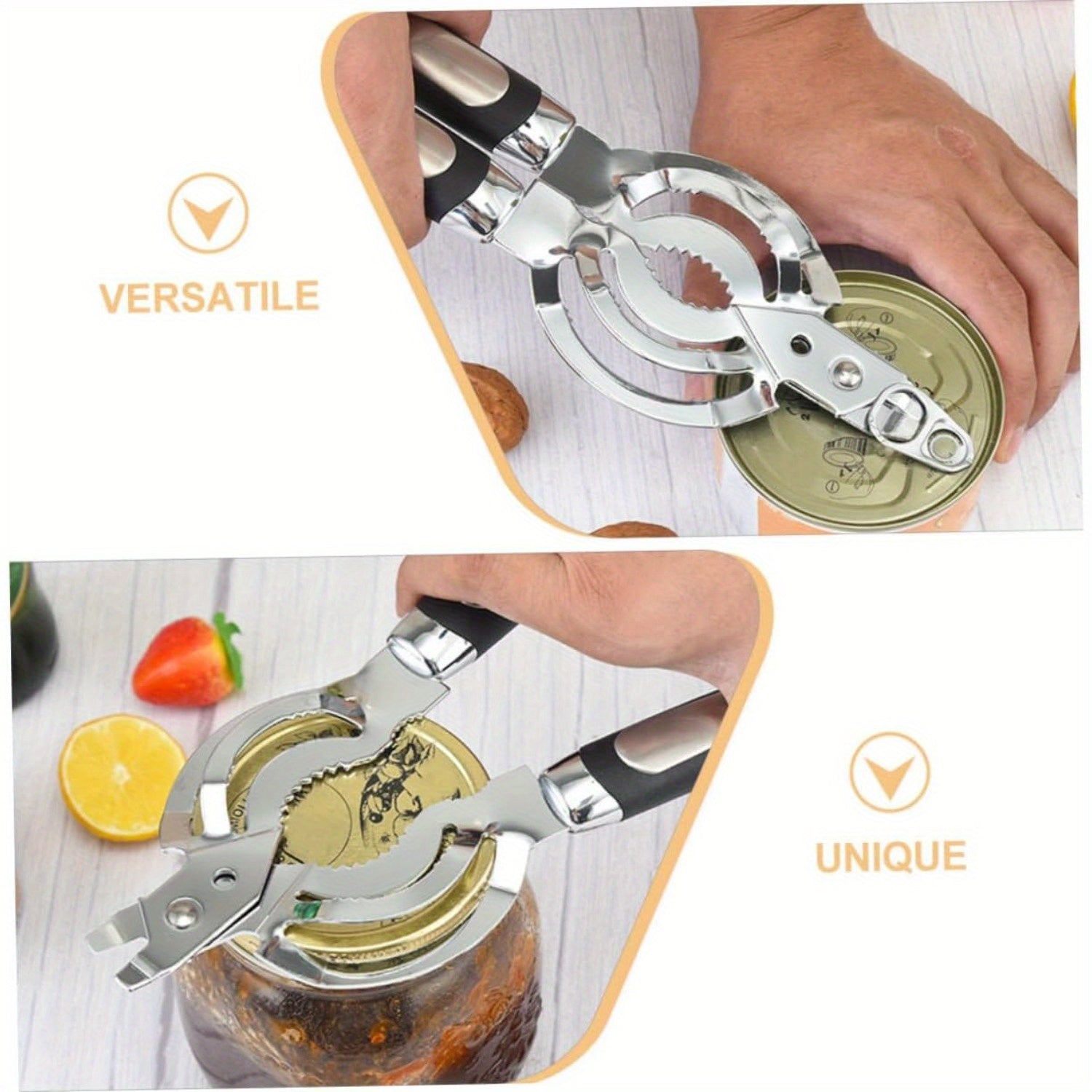 jar opener bottle opener black plastic handle ergonomic lid