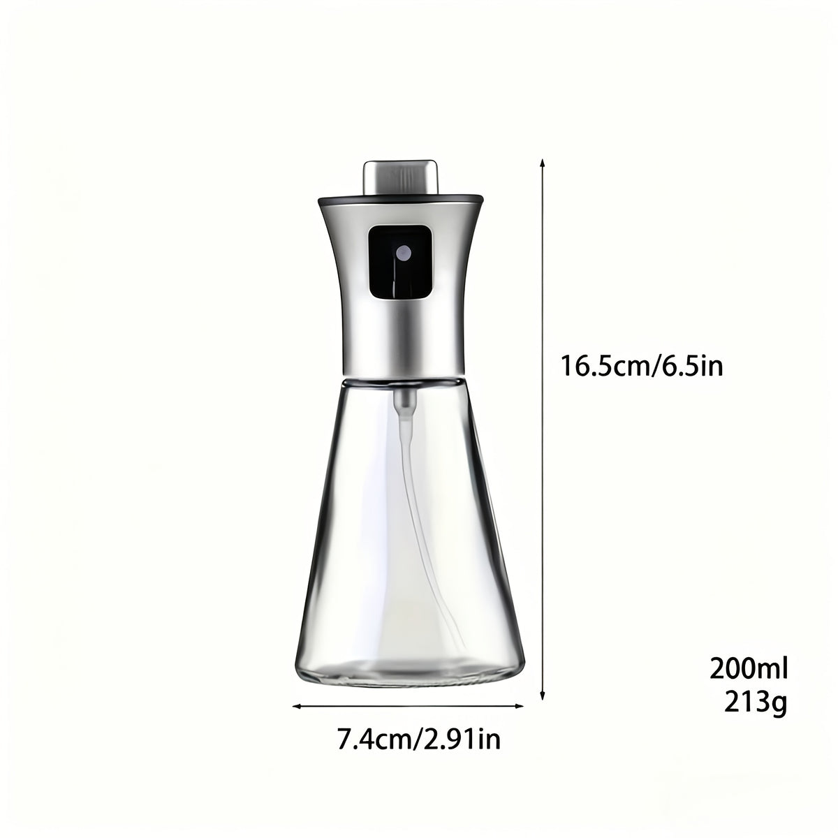 6 76oz stainless   oil spray bottle pressure