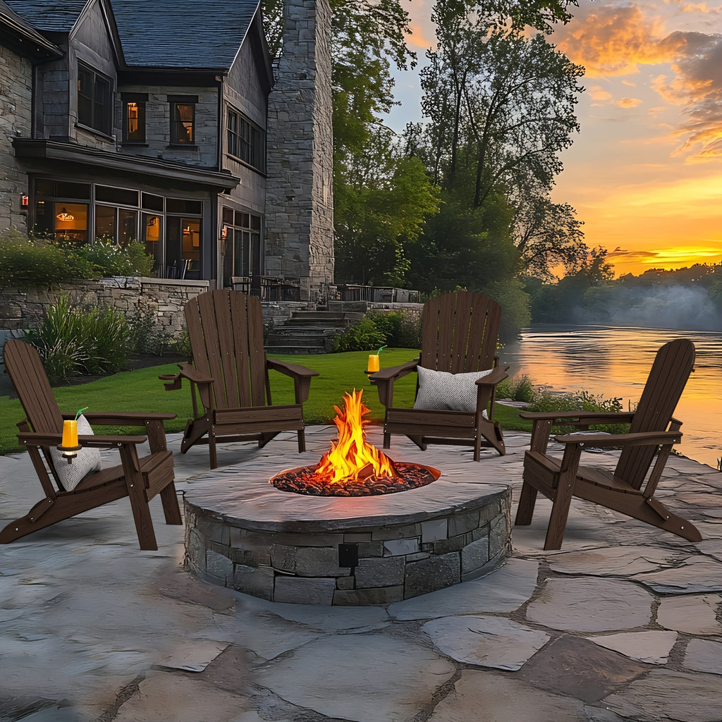 hdpe folding adirondack chair 4pack 6pack weather fire pit