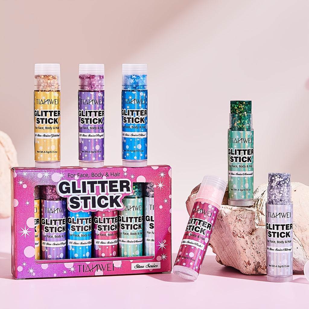 magic party glitter stick set 6pcs   long lasting