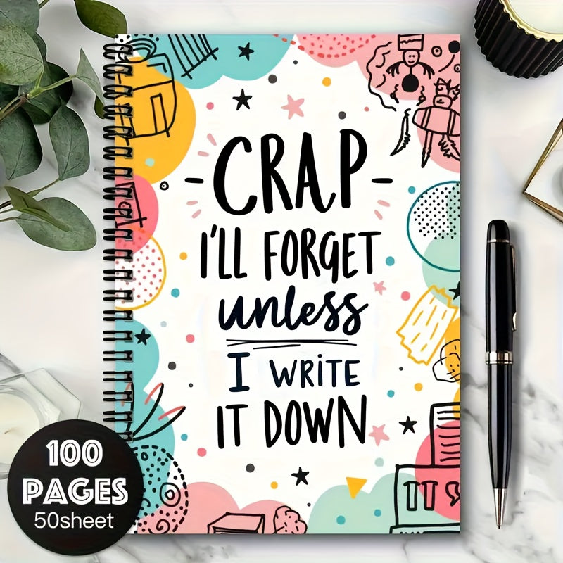 colorful spiral notebook       write vivid