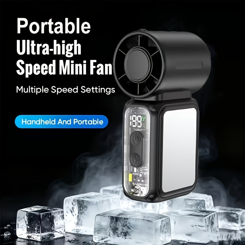 mini handheld fan 3600mah battery   motor portable