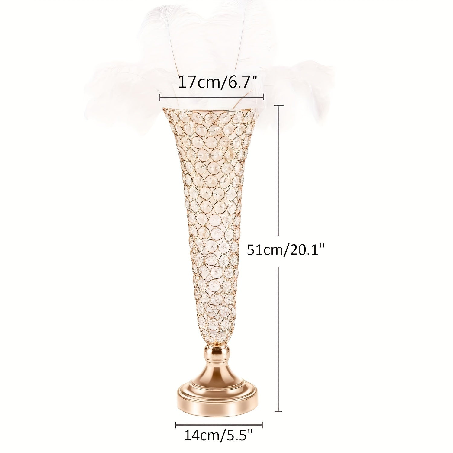 2pcs 10pcs crystal trumpet floral   wedding