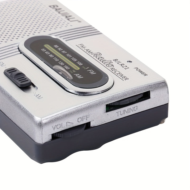 portable fm pocket radio speaker headphone jack