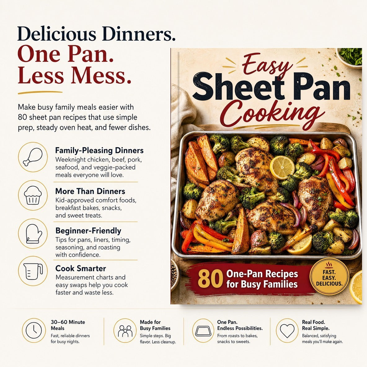 easy sheet   80   recipes busy families temu