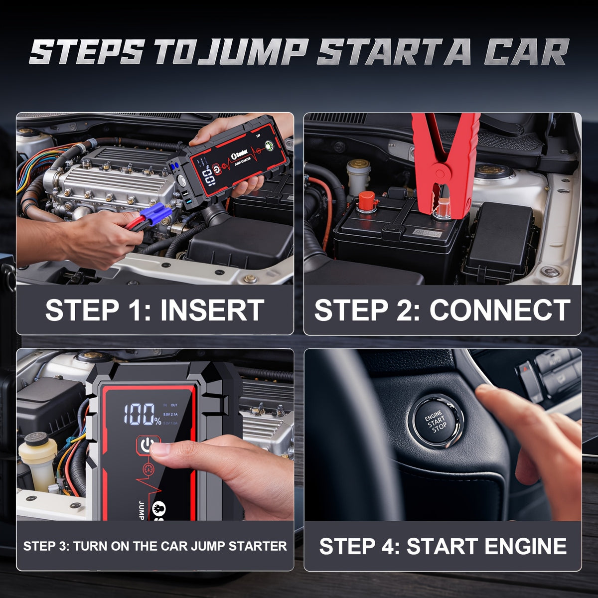 car jump starter 3000a 6000a portable starter power