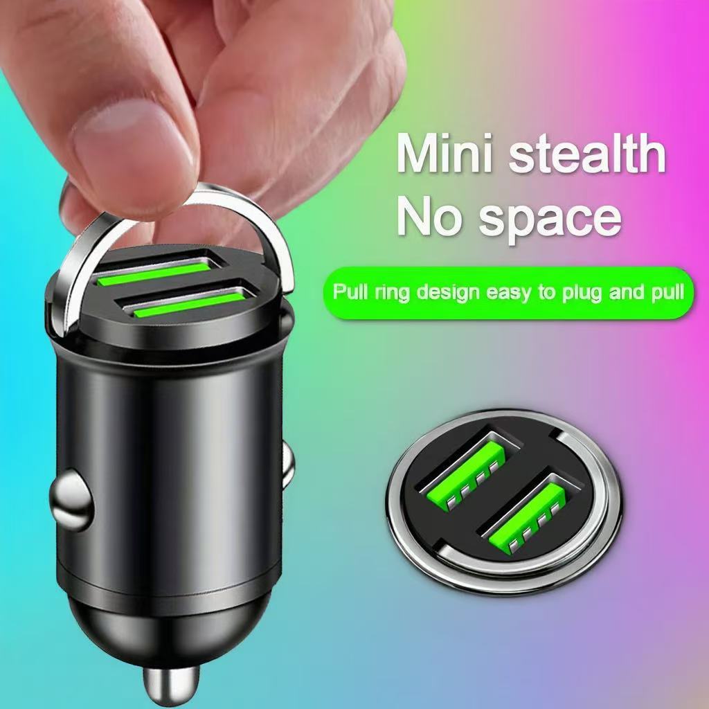 200w dual port mini usb car charger 5a rapid charging two
