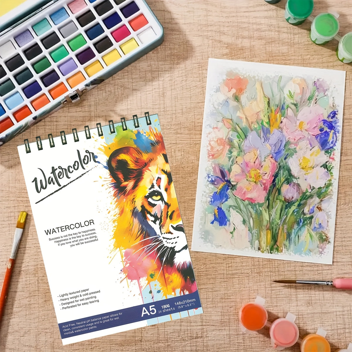 large spiral bound watercolor sketchbook a5 size high