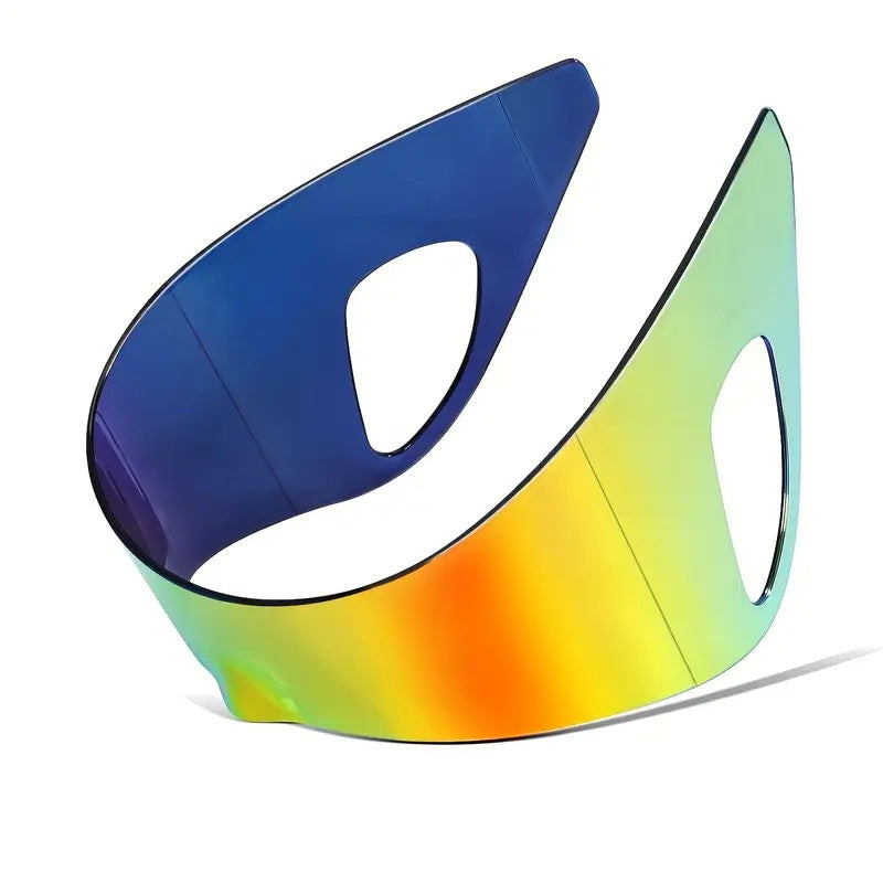 unisex oversized wrap around rimless   mask fashion