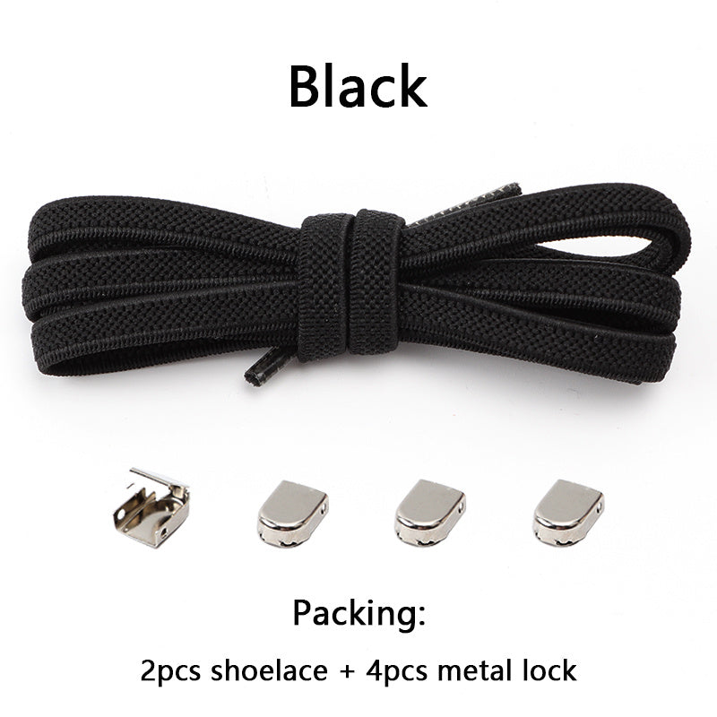no tie elastic shoe laces sneakers stretchy polyester