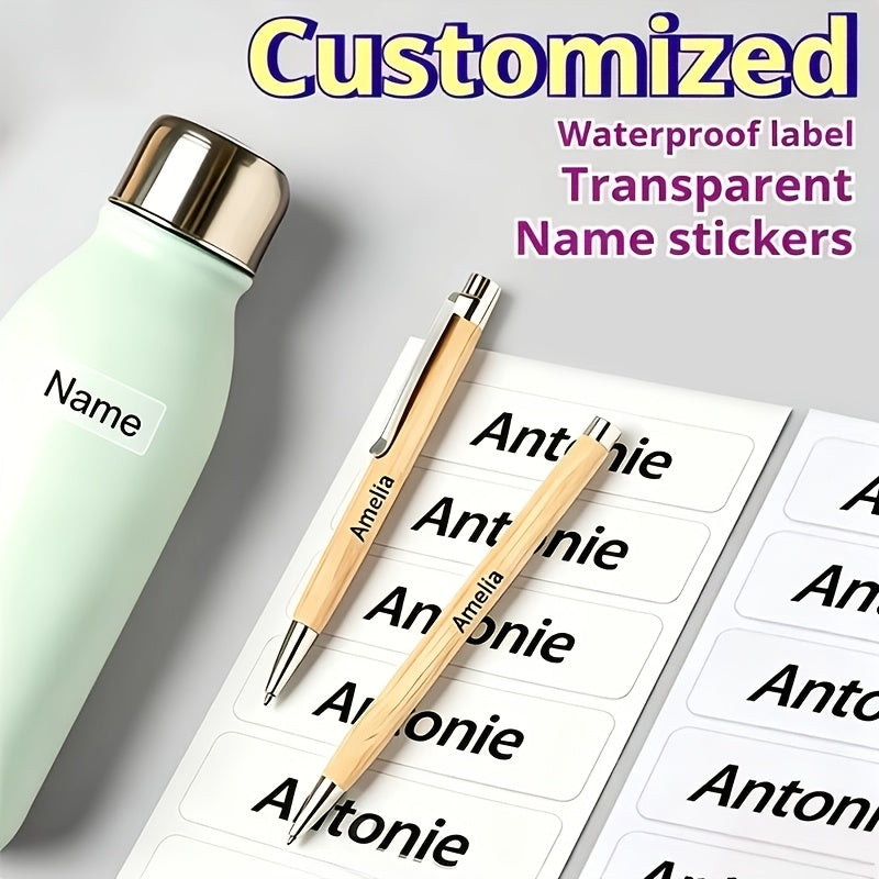 45 900  minimalist transparent name stickers