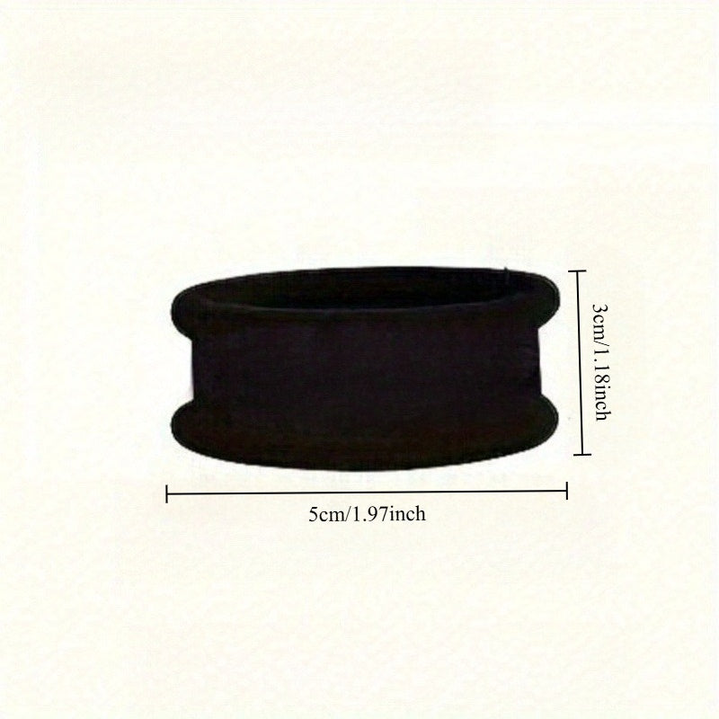 12pcs high elastic   seamless black basic hair tie