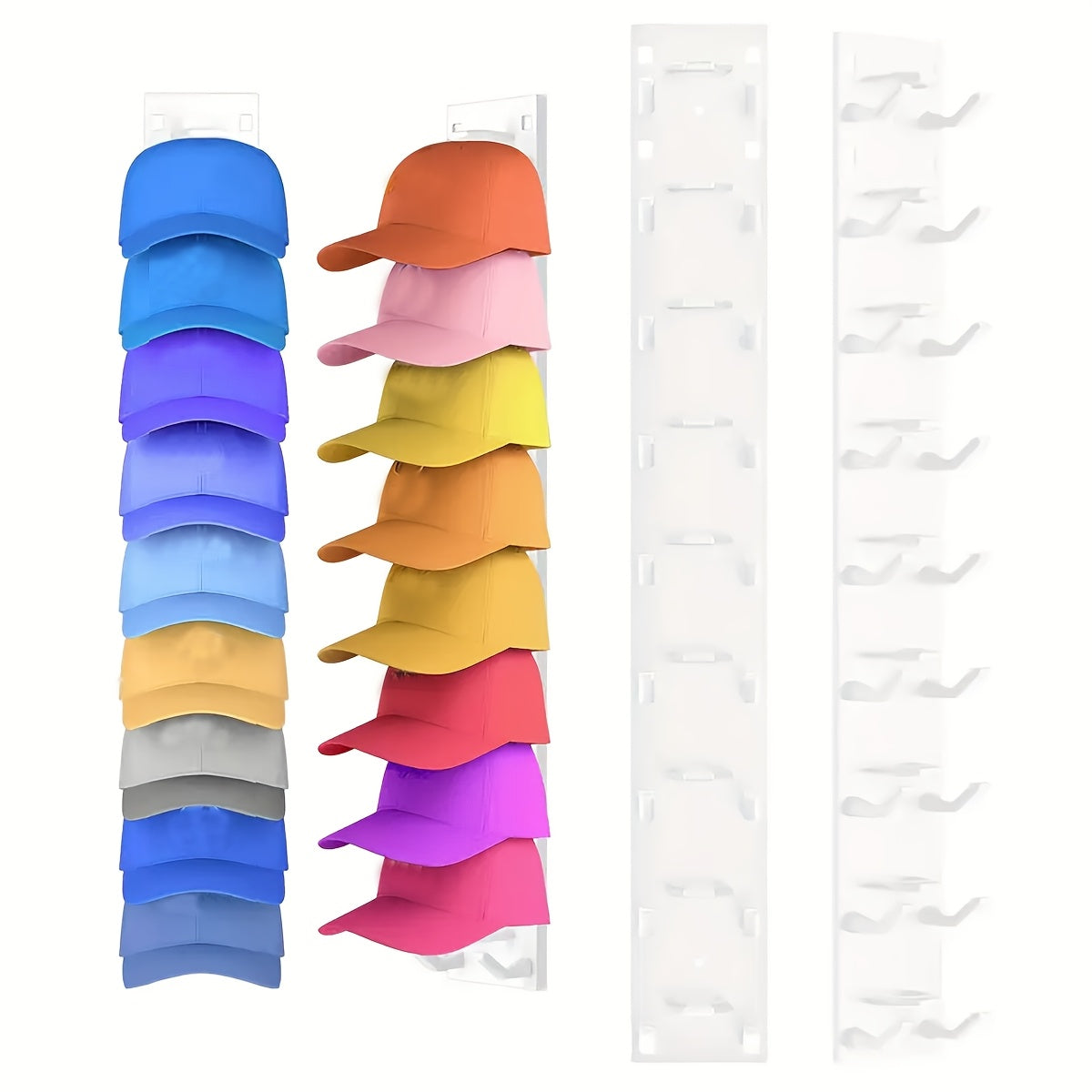 1 4pcs wall mounted hat rack organizer strong   multi