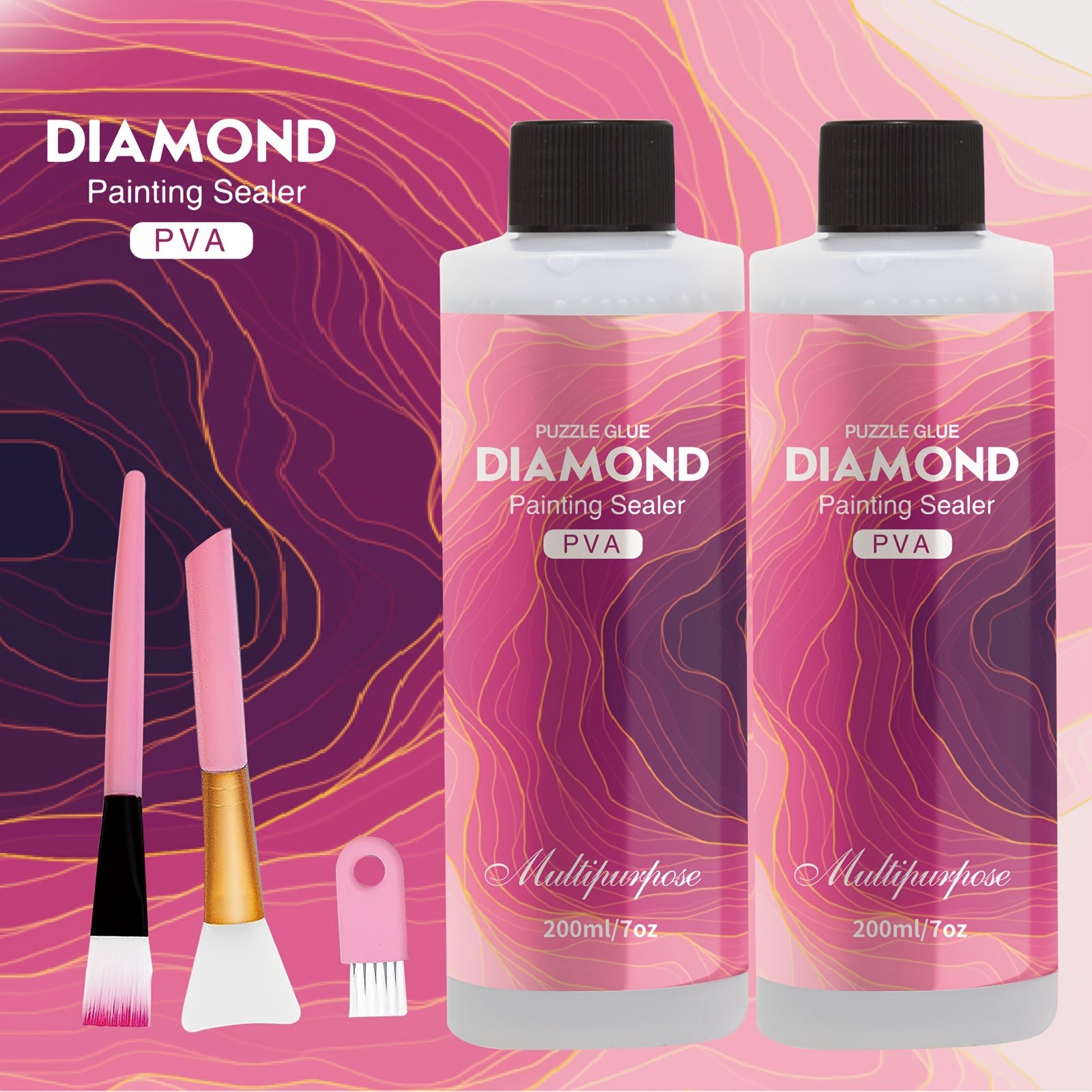 diamond painting sealer 60ml 200ml brush polyvinyl alcohol