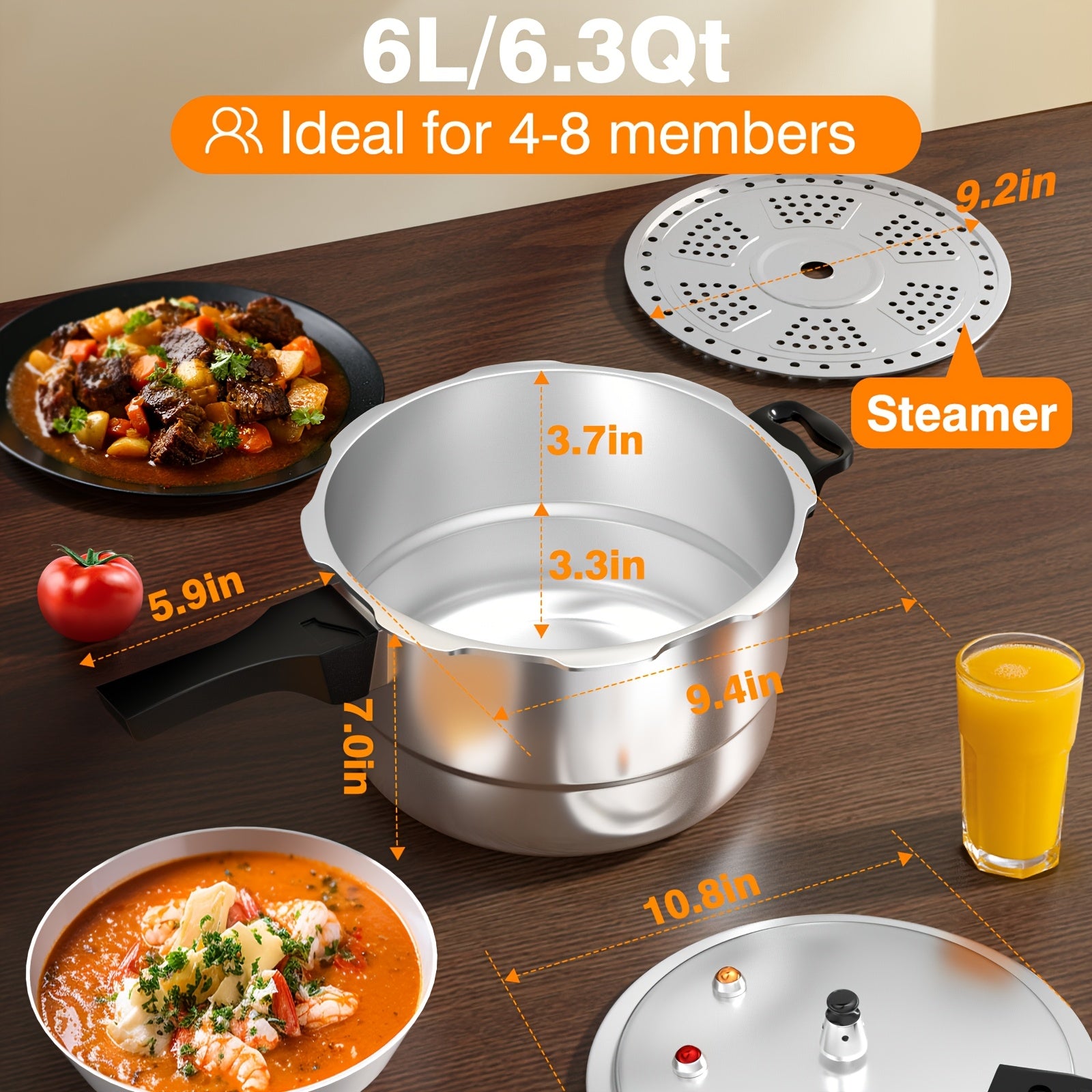 pyy 10qt aluminum pressure cooker a release