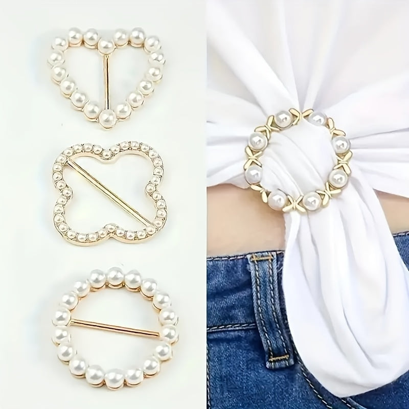 6pcs random color sparkling   t shirt clips elegant