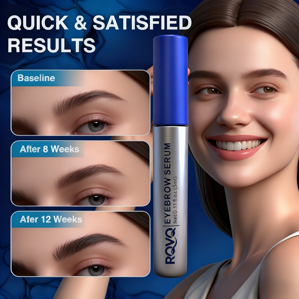 3ml rqvq colorful makeup eyebrow liquid thick long eyebrow