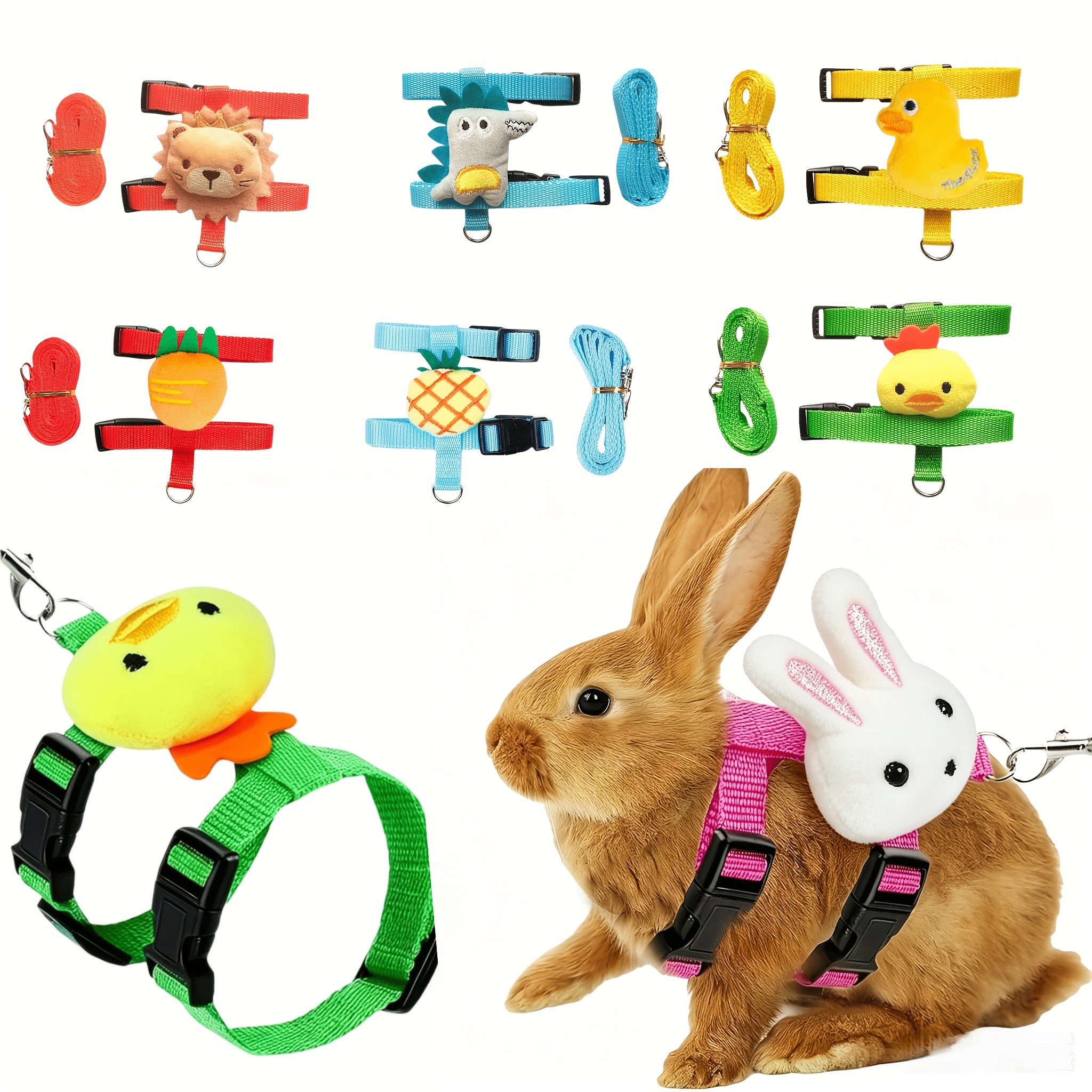 adjustable rabbit harness belt set anti escape rabbit vest