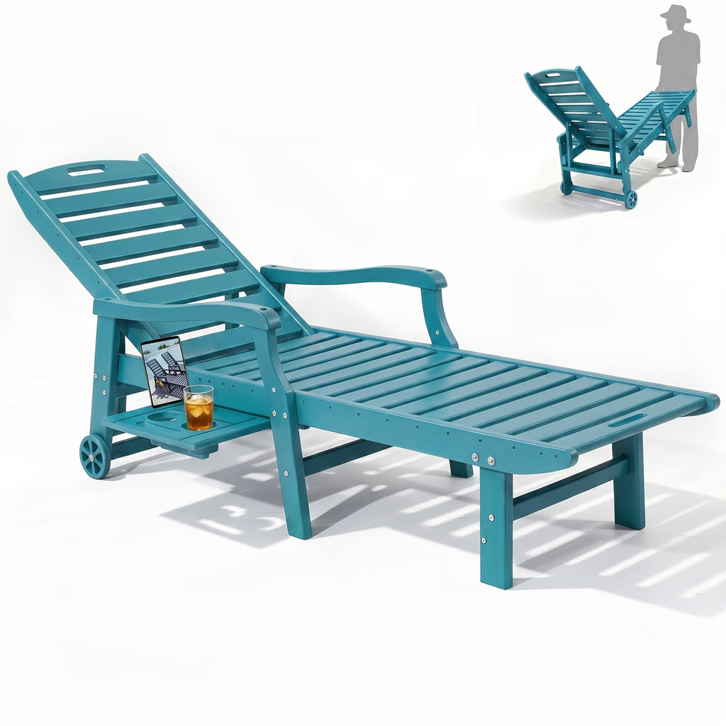 hdpe outdoor lounge chaise weather patio lounge chair 5